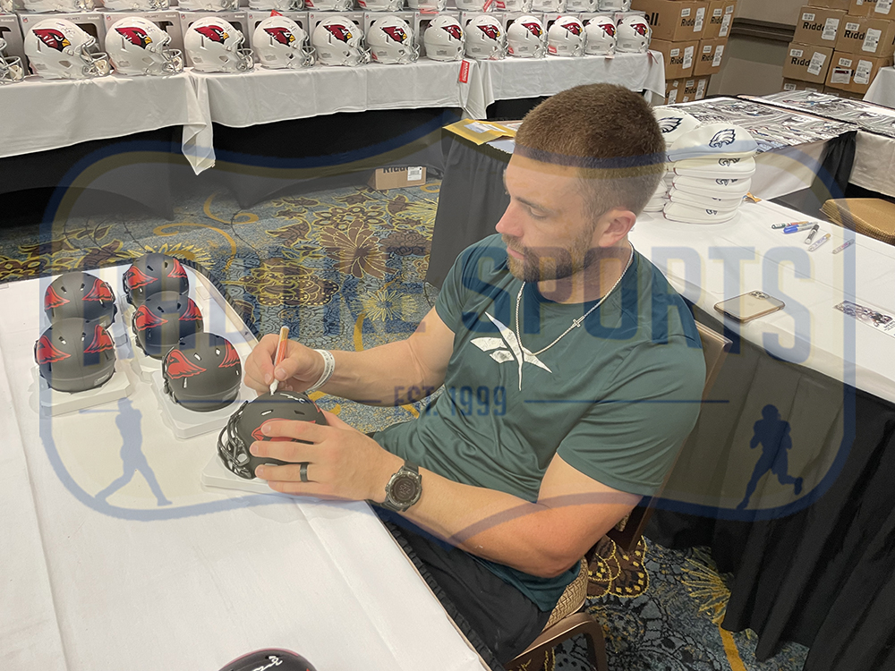 Zach Ertz Signed Arizona Cardinals Speed Eclipse NFL Mini Helmet - Image 3