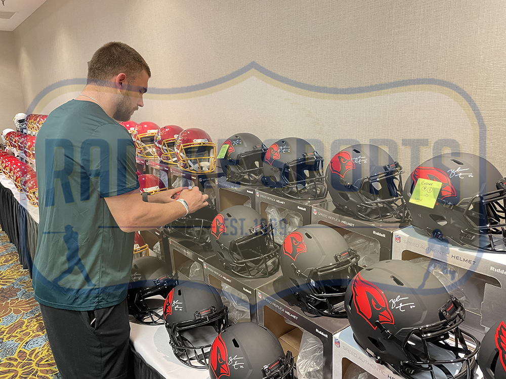 Zach Ertz Signed Arizona Cardinals Speed Authentic Eclipse NFL Helmet - Image 2