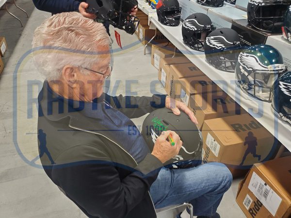 Dick Vermeil Signed Philadelphia Eagles Speed Full Size Eclipse NFL Helmet with "Fly Eagles Fly" Inscription - Image 3