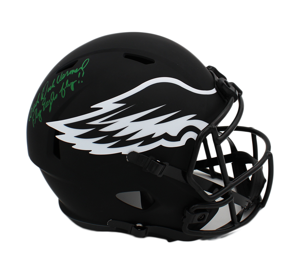 Dick Vermeil Signed Philadelphia Eagles Speed Full Size Eclipse NFL Helmet with "Fly Eagles Fly" Inscription - Image 2