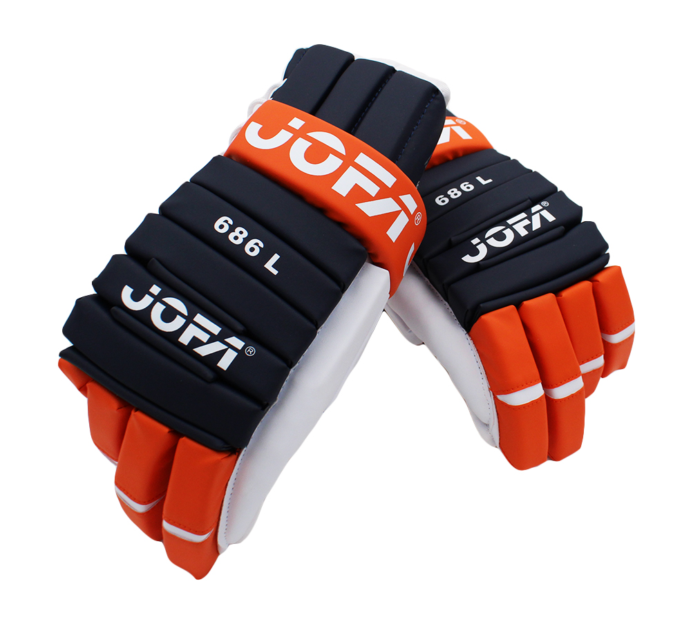 Wayne Gretzky Signed Jofa Orange, White, and Navy NHL Gloves - Upper Deck Authenticated - Image 2