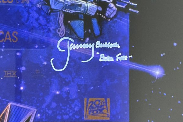 Jeremy Bulloch Signed Star Wars Return Of The Jedi Framed Movie Poster with "Boba Fett" Inscription - Image 2