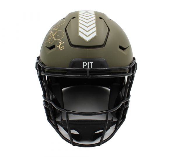 Jerome Bettis Signed Pittsburgh Steelers Speed Flex Authentic Salute to Service NFL Helmet - Image 3