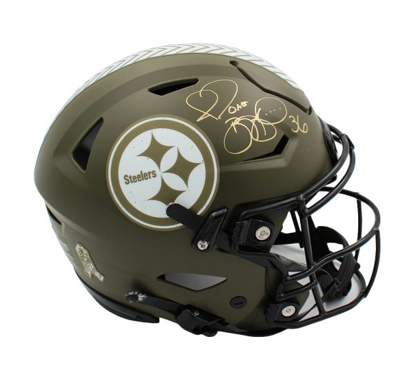 Jerome Bettis Signed Pittsburgh Steelers Speed Flex Authentic Salute to Service NFL Helmet - Image 2