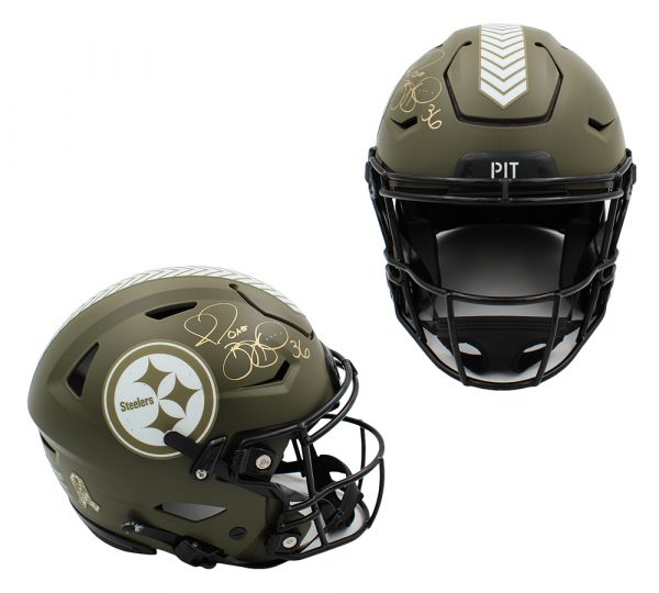 Jerome Bettis Signed Pittsburgh Steelers Speed Flex Authentic Salute to Service NFL Helmet