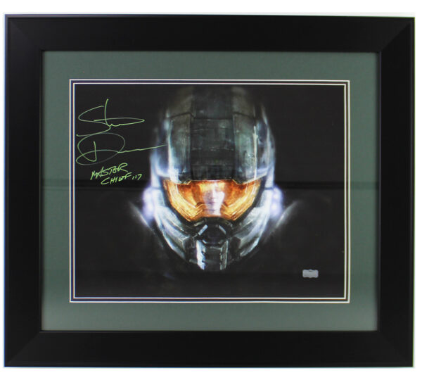 Steve Downes Signed Halo Framed 16x20 Photo - Cortana Reflection with "Master Chief" Inscription