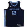 Ja Morant Signed Memphis Grizzlies Nike Swingman Navy Blue NBA Jersey - Image 3