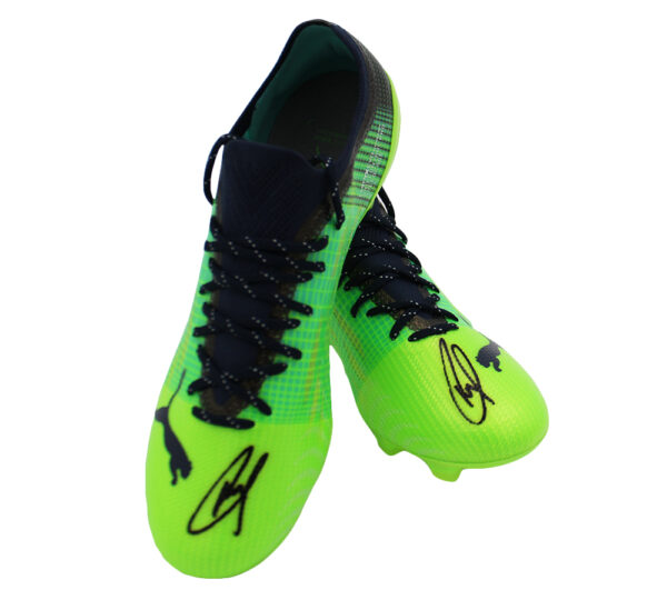 Christian Pulisic Signed Chelsea Football Club PUMA Ultra 1.3 Green Cleats Limited Edition of 25