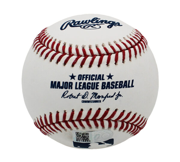 Nolan Ryan Signed Texas Rangers Rawlings Official Major League White MLB Baseball with “7 No Hitters” Inscription - Image 2