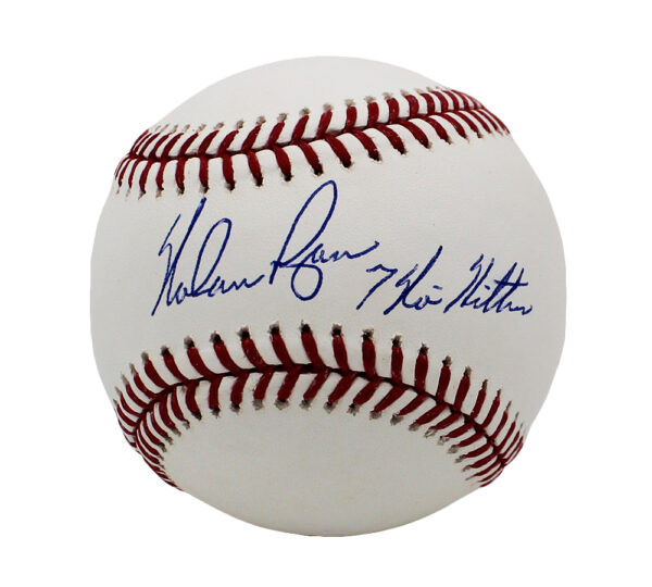 Nolan Ryan Signed Texas Rangers Rawlings Official Major League White MLB Baseball with “7 No Hitters” Inscription