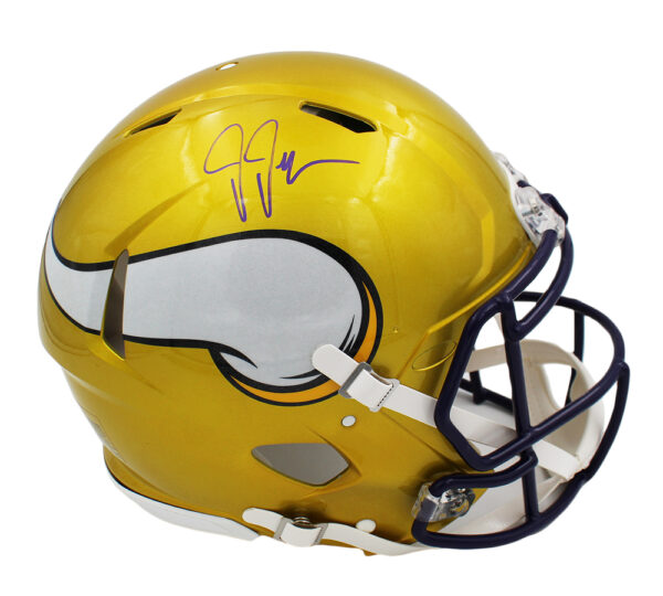 Justin Jefferson Signed Minnesota Vikings Speed Authentic Flash NFL Helmet