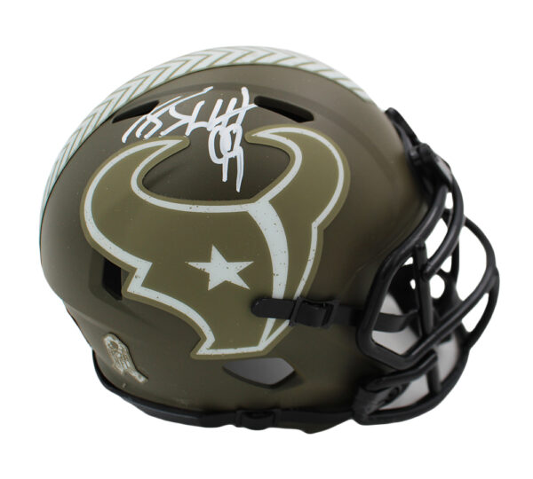 JJ Watt Signed Houston Texans Speed Salute To Service NFL Mini Helmet