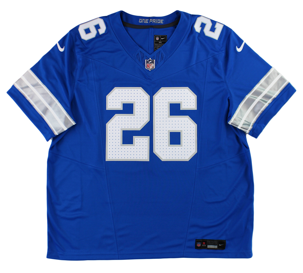 Jahmyr Gibbs Signed Detroit Lions Nike Limited Blue NFL Jersey - Image 2