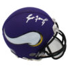 Brett Favre Signed Minnesota Vikings NFL Mini Helmet - Image 2