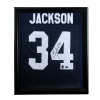 Bo Jackson Signed Auburn Tigers NCAA Framed Blue Custom Jersey-0