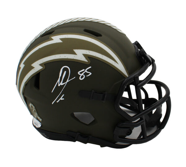 Antonio Gates Signed Los Angeles Chargers Speed Salute To Service NFL Mini Helmet