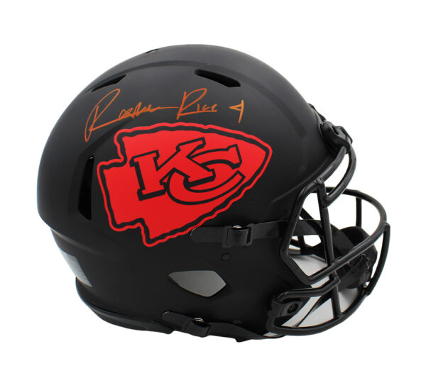 Rashee Rice Signed Kansas City Chiefs Speed Authentic Eclipse NFL Helmet