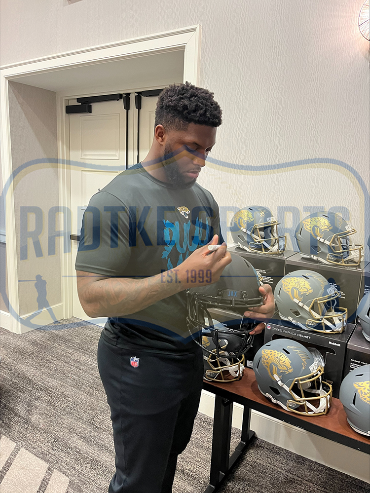 Josh Allen Signed Jacksonville Jaguars Speed Authentic Eclipse NFL Helmet - Image 3