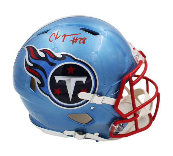 Chris Johnson Signed Tennessee Titans Speed Authentic Flash NFL Helmet
