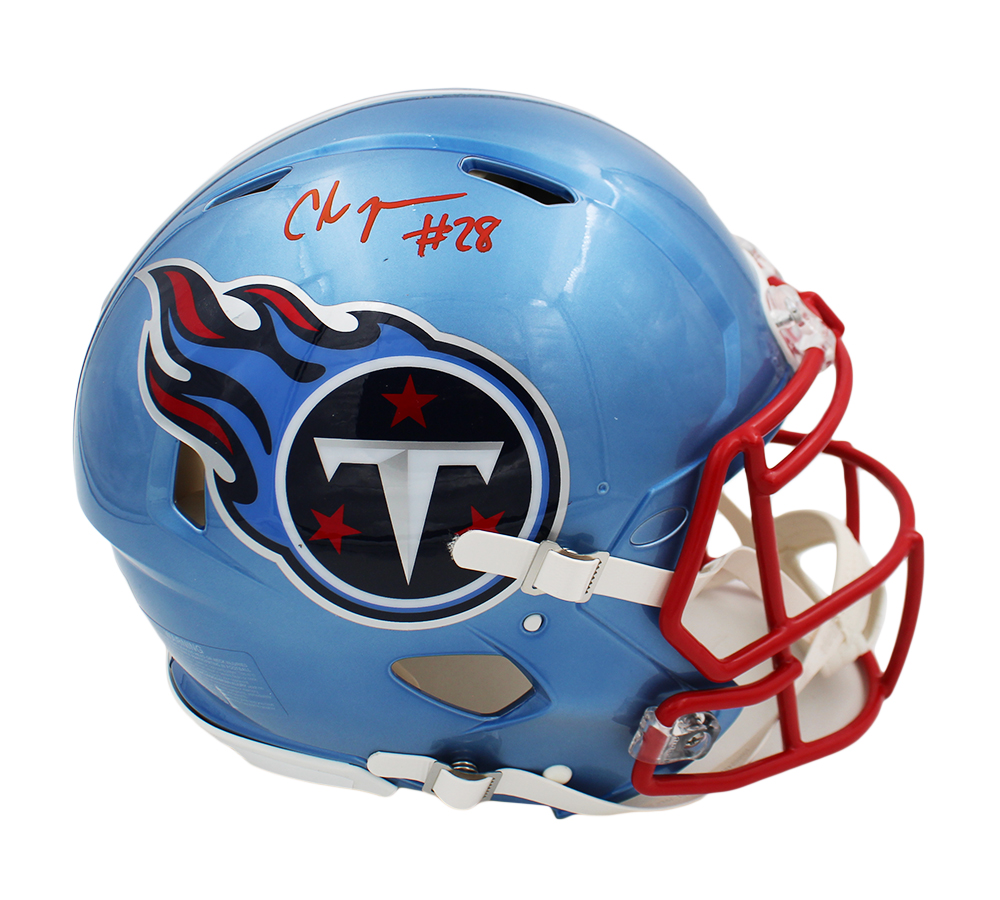 Chris Johnson Signed Tennessee Titans Speed Authentic Flash NFL Helmet