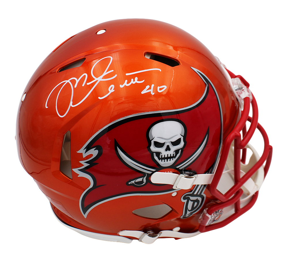 Mike Alstott Signed Tampa Bay Buccaneers Speed Authentic Flash NFL Helmet