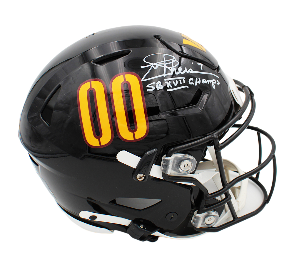 Joe Theismann Signed Washington Commanders Speed Flex Authentic Alternate NFL Helmet with "SB XVII Champs" Inscription - Image 2