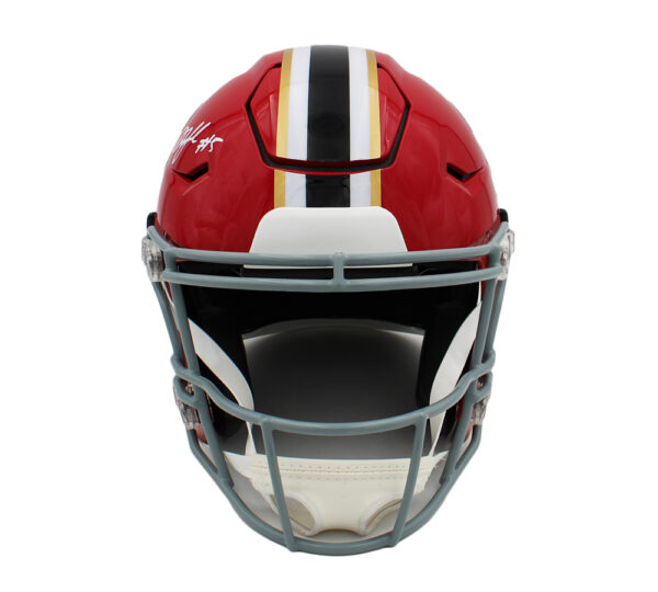 Drake London Signed Atlanta Falcons Speed Flex Authentic Throwback 1966-69 NFL Helmet - Image 3