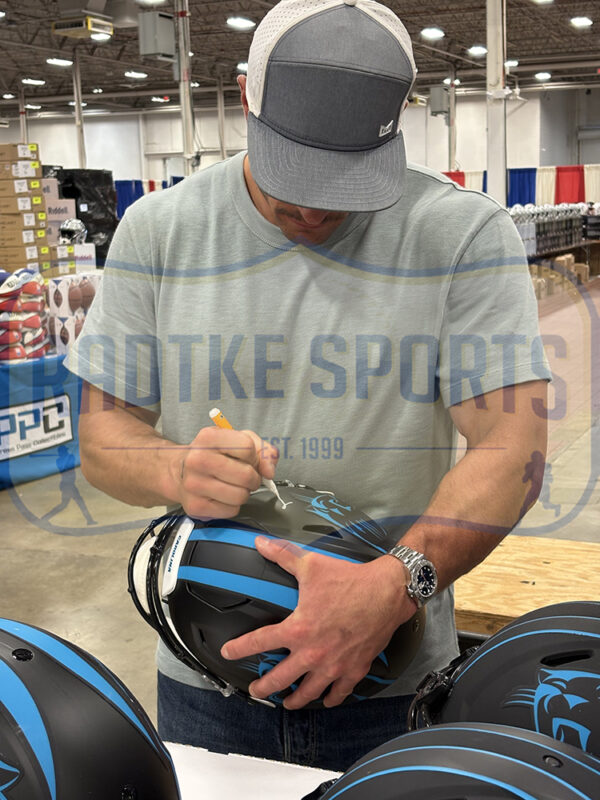 Luke Kuechly Signed Carolina Panthers Speed Flex Authentic Alternate NFL Helmet - Image 5