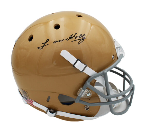 Lou Holtz Signed Notre Dame Fighting Irish Schutt Full Size NCAA Helmet