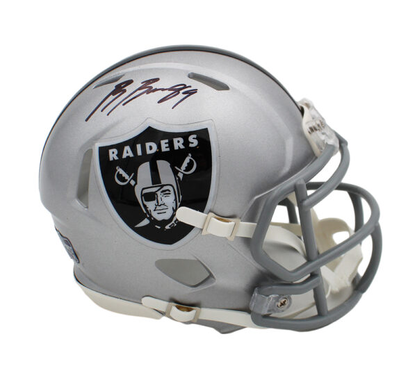 Brock Bowers Signed Las Vegas Raiders Speed NFL Mini Helmet - Image 2
