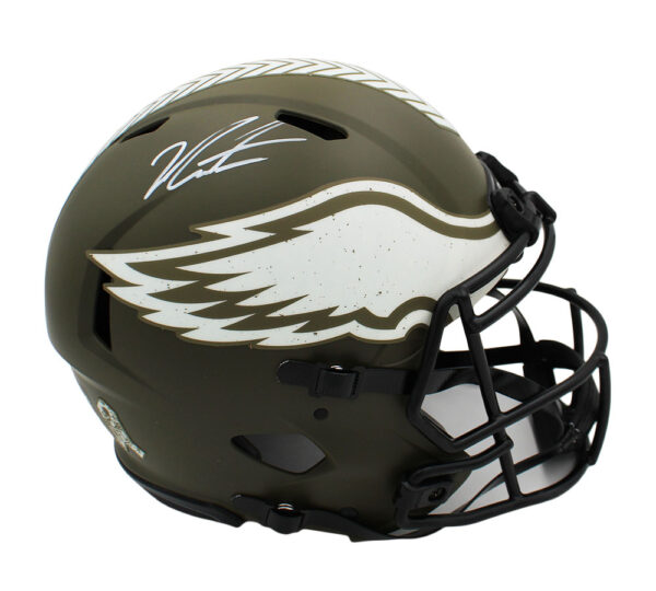 Jalen Carter Signed Philadelphia Eagles Speed Authentic Salute to Service NFL Helmet