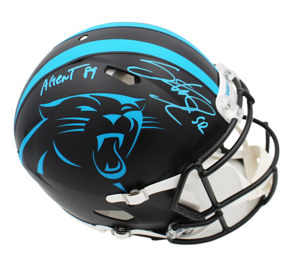 Steve Smith Sr. Signed Carolina Panthers Speed Authentic Alternate Black NFL Helmet With "Agent 89" Inscription