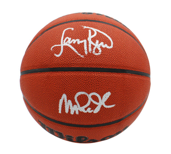 Magic Johnson and Larry Bird Signed Wilson Indoor/Outdoor NBA Basketball