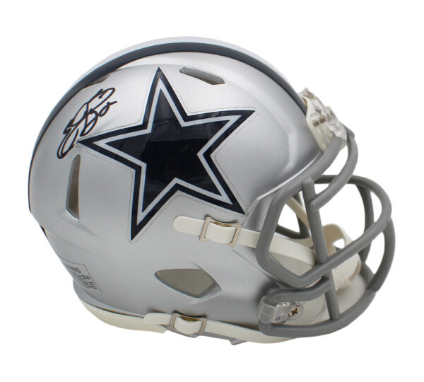 Emmitt Smith Signed Dallas Cowboys Speed NFL Mini Helmet - Image 2