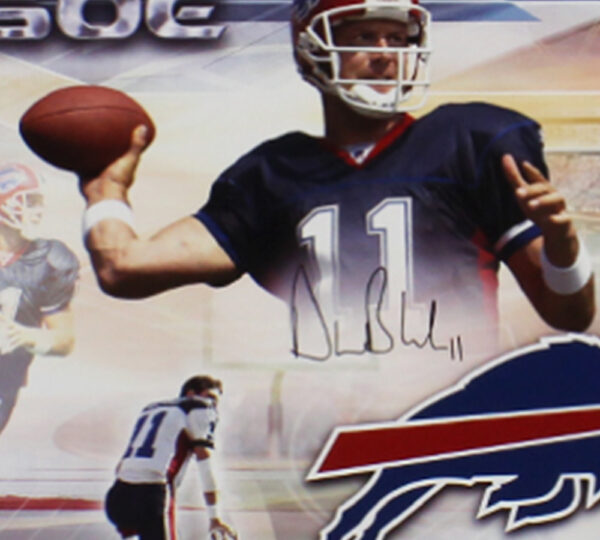Drew Bledsoe Signed Buffalo Bills Unframed 12x36 Action Shot NFL Pano Photo - Image 2
