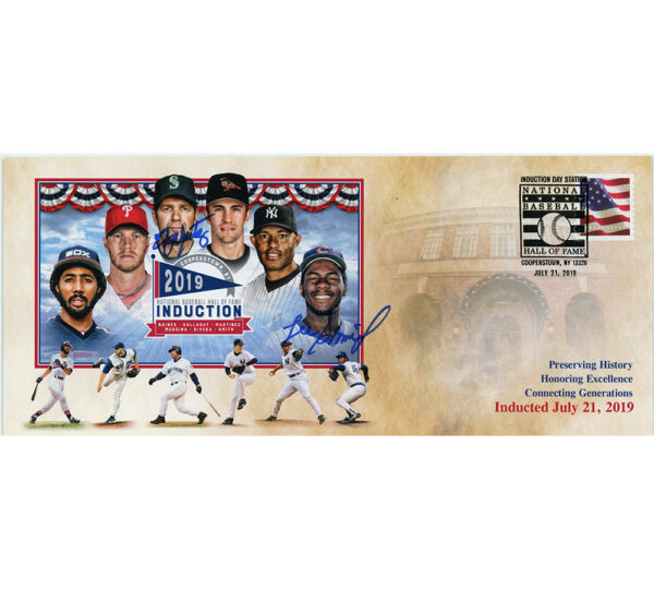 Edgar Martinez and Lee Smith Signed 2019 Hall of Fame Induction Cachet Envelope