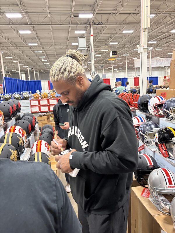 Cam Jordan Signed New Orleans Saints Speed White Matte NFL Mini Helmet - Image 2