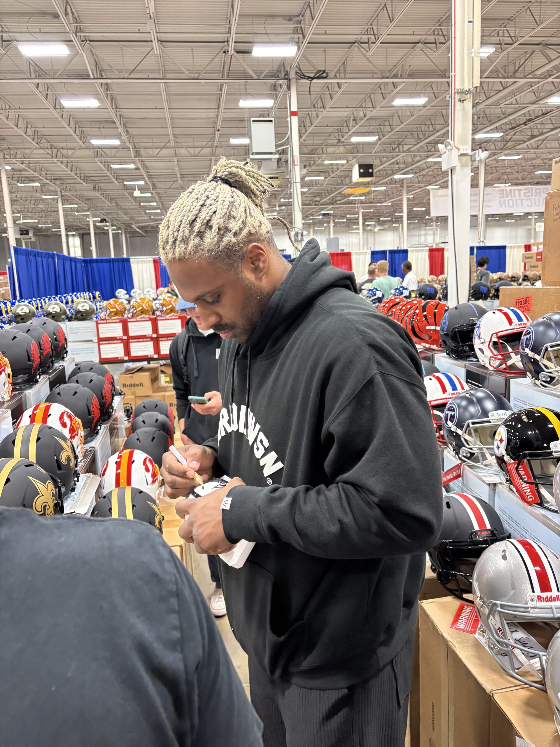 Cam Jordan Signed New Orleans Saints Speed White Matte NFL Mini Helmet - Image 2