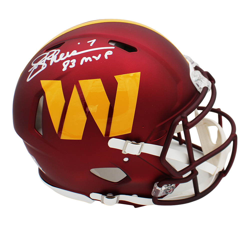 Joe Theismann Signed Washington Commanders Speed Authentic 2024 NFL Helmet with "83 MVP" Inscription - Image 2