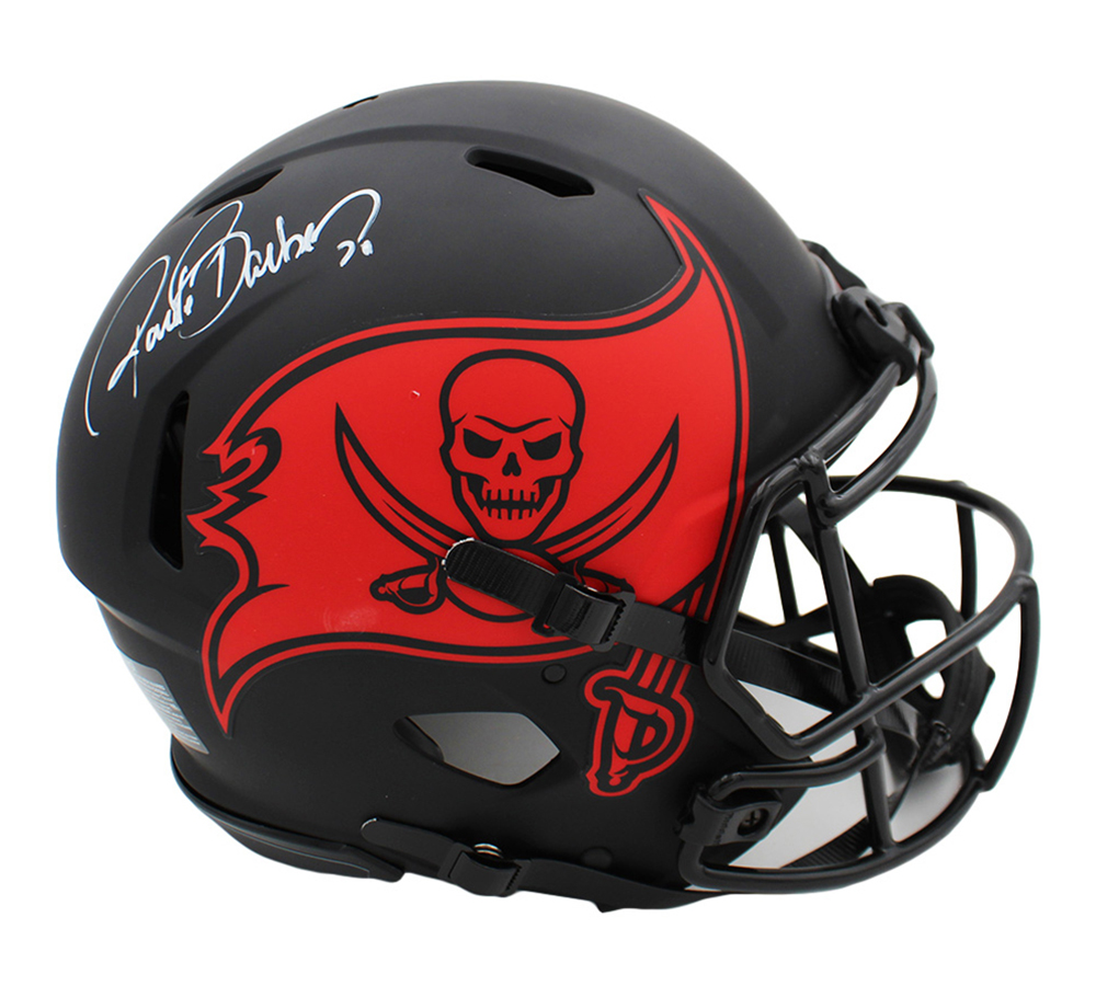 Ronde Barber Signed Tampa Bay Buccaneers Speed Authentic Eclipse NFL Helmet - Image 2