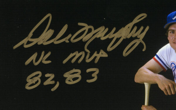 Dale Murphy Signed Atlanta Braves Unframed 8x10 Slugger MLB Photo With "82, 83 NL MVP" Inscription - Image 2