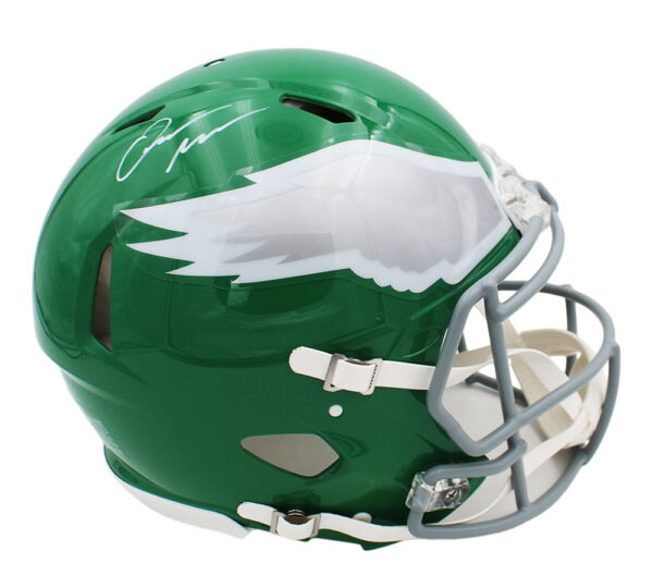 Quinyon Mitchell Signed Philadelphia Eagles Speed Authentic Kelly Green NFL Helmet - Image 2