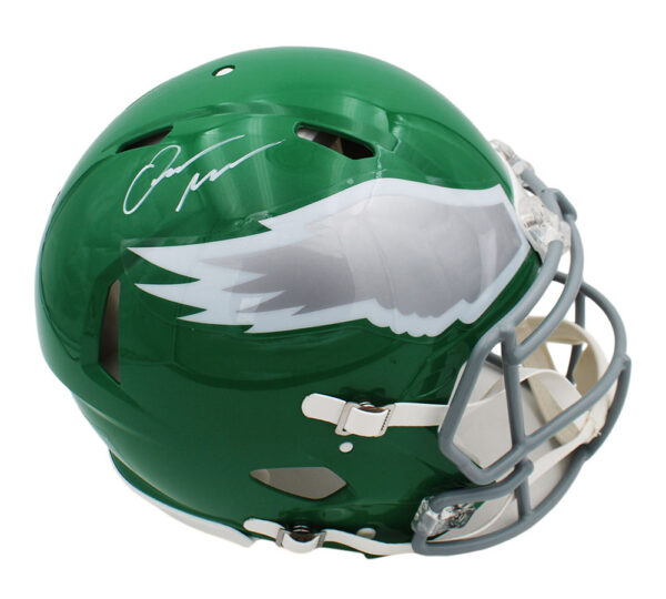 Quinyon Mitchell Signed Philadelphia Eagles Speed Authentic Kelly Green NFL Helmet