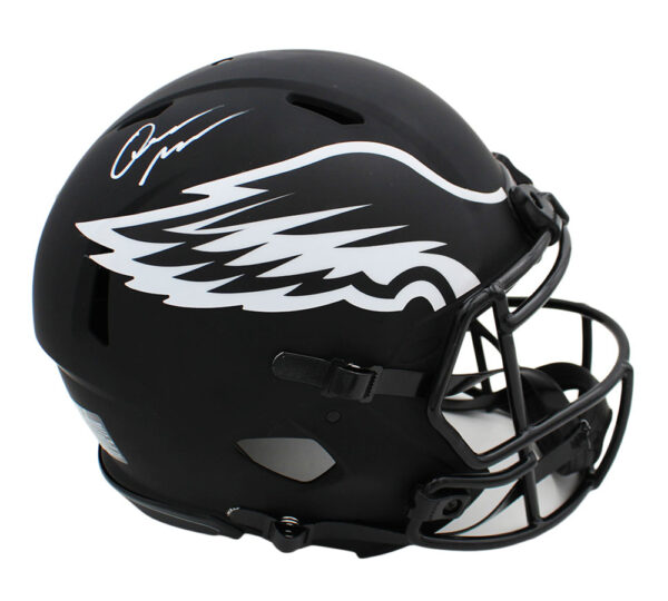 Quinyon Mitchell Signed Philadelphia Eagles Speed Authentic Eclipse NFL Helmet