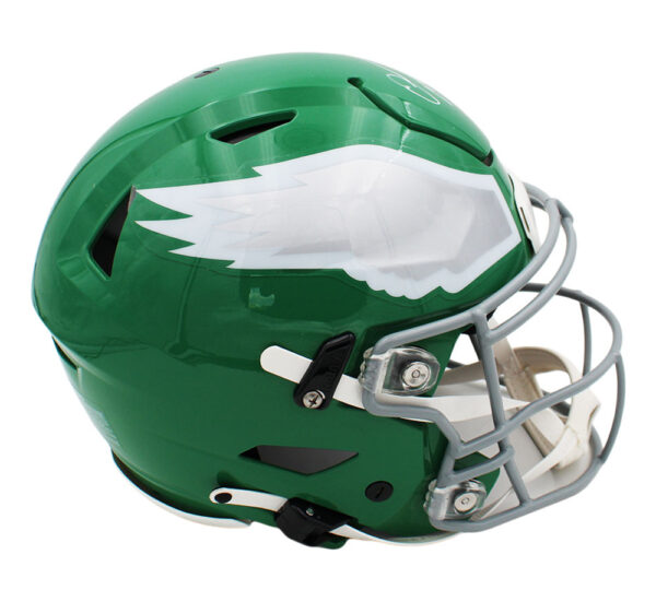 Quinyon Mitchell Signed Philadelphia Eagles Speed Flex Authentic Kelly Green NFL Helmet - Image 2