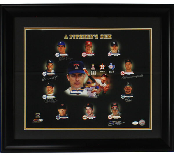 Bill Singer, Ramón Martinez Signed Framed 16x20 A Pitchers Gem MLB Photo with 4 Additional Signatures