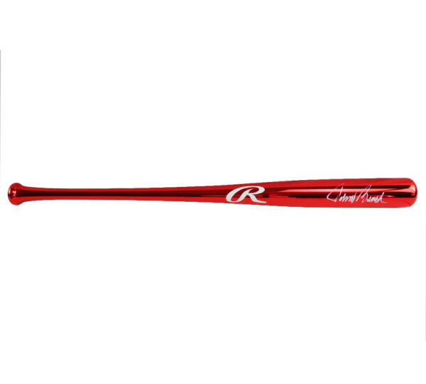 Johnny Bench Signed Cincinnati Reds Rawlings Red Chrome MLB Bat - Image 3