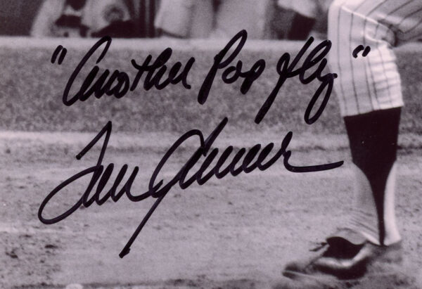 Tom Seaver Signed New York Mets Unframed 8x10 Black & White MLB Photo - Black Ink with "Another Pop Fly " Inscription - Image 2