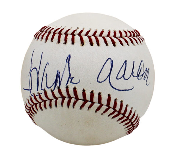 Hank Aaron Signed Milwaukee Braves Rawlings Official Major League White MLB Baseball