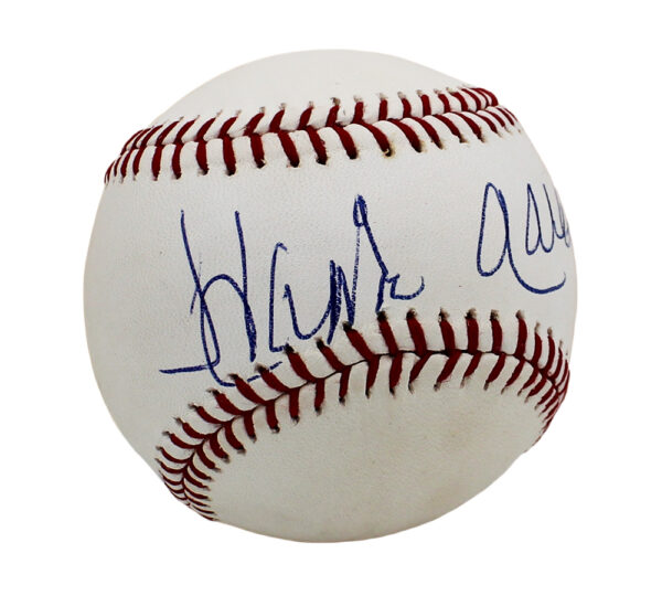 Hank Aaron Signed Milwaukee Braves Rawlings Official Major League White MLB Baseball - Image 2